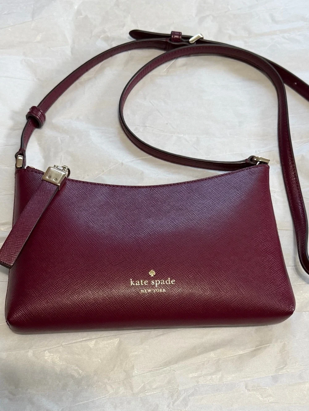 kate spade Burgundy Leather Crossbody Bag